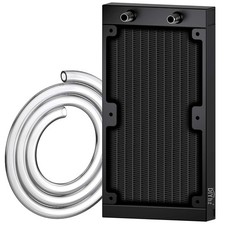 12 Pipe Aluminum 240mm CPU PC Water Cooling Radiator, 120mm Fanless, DC12V Black picture