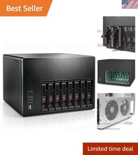 Compact 8-Bay DIY NAS Case - Perfect for Home Media & Small Business Backup picture