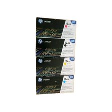 GENUINE HP 124A  SET 4 TONER (Q6000A Q6001A Q6002A Q6003A)- In Sealed HP Bag  picture