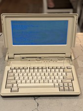 Vintage Tandy 1400 LT 25-3500B Laptop Computer MS-DOS Disk ~ Case ~ WORKING picture