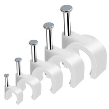 500Pcs Cable Clips with Steel Nail in Cable Clips White 4Mm 5Mm 6Mm 8Mm 10Mm picture