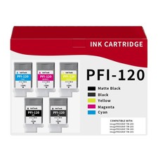 ** NEW Canon PFI-120 Ink | PFI120 | (2) Black / (3) Color | Compatible | 5-Pack picture