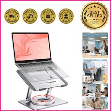 360° Rotating Aluminum Laptop Stand - Adjustable & Lightweight Travel Companion picture