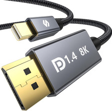 8K Mini Displayport to Displayport 1.4 Cable, [8K@60Hz, 4K@144Hz, 2K@240Hz] HDR, picture