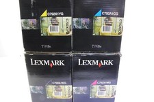 4X New Lexmark High Yield Cartridge C792.BLACK,YELLOW,CYAN,MAGENTA. SKU216877 picture