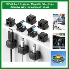 No Damage, No Mess: 9 Pack Cord Organizer with Magnetic Clips for Effortless Use picture
