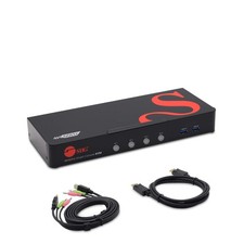 SIIG 4-Port 4K60 DisplayPort KVM, USB 3.0, TAA, CE-DP0G11-S1 picture