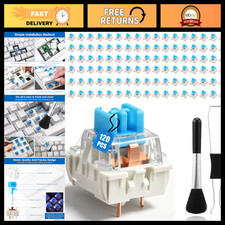 120 Pcs Blue Mechanical Keyboard Switches, 3-Pin Clicky Switches for Gaming picture