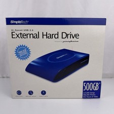 SimpleTech SimpleDrive 500GB USB 2.0 External HDD Black Plug & Play Backup picture