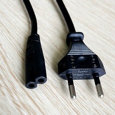 2Prong AC power cord  2.5A 250V~2Pin EU Europe Plug  cable for charger printer picture