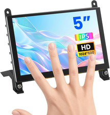 5 Inch Touchscreen Monitor for Raspberry Pi 5/4/3, 1024 X 600 IPS Display with 5 picture