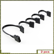 2pcs 1 SATA/1 IDE To 5x SATA 4pin Molex 15pin SSD for Mining 18AWG Black picture