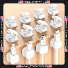 Magnetic Cable Clips 12-Pack, Adjustable, Reusable Adhesive, for USB HDMI picture