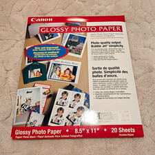 Lot of 2 Vintage Glossy Photo Paper 8.5x11 Inkjet Canon GP-301 & GQ (36 Sheets) picture
