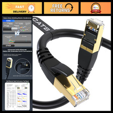 High-Speed Cat 8 Ethernet Cable 60FT, 40Gbps, 2000MHz RJ45 LAN Network Cable picture