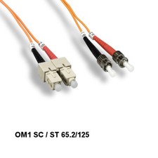 LOT 10pcs 1m OM1 SC to ST Multi-Mode Fiber Optic Cable 62.5/125 Duplex ATM picture