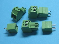 20 pcs Pitch 3.5mm 2 pin/way Screw Terminal Block Connector Green Color Straight picture