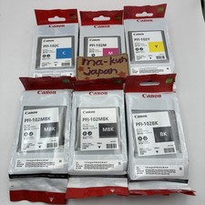 Canon PFI-102 Ink Cartridge Set of 6 New Expired Unopened Genuine/mj50 picture