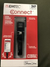 Emtec iCobra2 iPhone Flash Drive 32GB 2 in 1 Black, Dual Conne... picture
