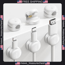 Cable Management Clips 6 Pack Small Cord Holders with Spring Lock, Acrylic picture