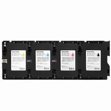 Genuine Ricoh Pigment RI 100 Ink Cartridges 4-Pack Black Cyan Magenta Yellow picture