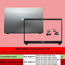 New For Acer Aspire 5 A515-43 A515-52 N19C3 LCD Back Cover / Front Bezel / Hinge picture