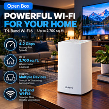 Linksys HomeWRK LN1301 Tri-band Wi-Fi 6 4.2Gbps MX4300 Router - White 2700 sf picture
