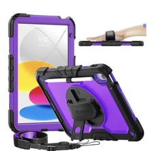 Timecity Shockproof Case w/ Kickstand & Shoulder Strap for iPad 10/11 10.9