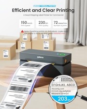 GRAY - POLONO BLUETOOTH THERMAL SHIPPING LABEL PRINTER, WIRELESS 4X6 SHIPPING picture