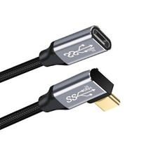 NFHK Left Right Angled USB-C USB 3.1 Type C Male to Female Extension 50CM  picture