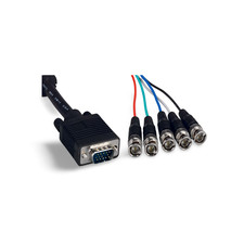6ft 5 BNC Male to SUPER VGA HD15 Male Cable - Black picture