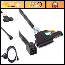 Mini SAS SFF-8643 to U.2 SFF-8639 Cable, PCIe 4.0 X4, 15-Pin SATA Power, 0.5m/1. picture