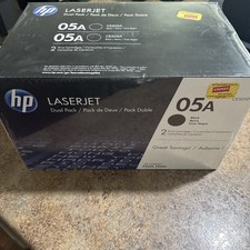 Genuine HP 05A CE505D Black LaserJet Toner Dual Pack 2-Pack OEM New Sealed picture