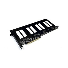ADT Link PCIe 5.0x16 to 4-Port U.2/EDSFF hard drive split adapter expansion card picture