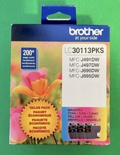 Genuine Brother LC-3011 Color Ink Cartridge-For MFC-J491 J497 J690DW-OEM- 3PK picture