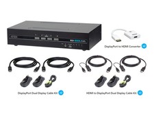 CS1144DP4CUN 4-Port USB DisplayPort/HDMI Dual Display Secure KVM Switch Kit picture