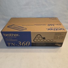 NEW GENUINE - BROTHER TN-360 BLACK TONER CARTRIDGE - SEALED BOX TN360 picture