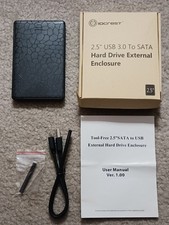 OPEN BOX SYBA Iocrest 2.5 SATA HDD/SSD External Drive Enclosure w/USB 3.0 Cable picture