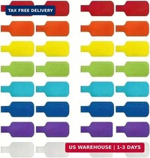 32 PCS Cable Labels Multi-Color Wire Labels Write On Cord Tags for Wire Cable Ta picture