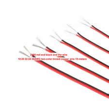 2468 red black wire 18 20 22 24 26AWG tinned copper line length 10 meters picture