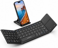 Samsers Foldable Bluetooth Keyboard with Touchpad & Holder, IOS and Android picture