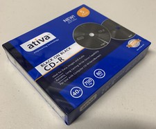 Ativa Black on Black Front & Back CD-R 40x 700mb 80min 5-Pack Sealed RM picture