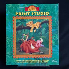Disney Lion King Print Studio 1995 PC Windows 3.5 Floppy Big Box Complete 3 Disk picture