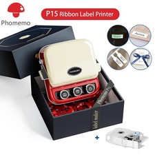 Phomemo Ribbon Printer Portable P15 Bluetooth Label Maker for Gift Wrap Xmas LOT picture
