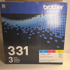 NEW GENUINE - BROTHER TN331 3-PACK COLOR TONER CARTRIDGES TN3313PK - SEALED BAGS picture