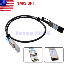 SFF-8436 (QSFP) to Mini SAS SFF-8088 DDR Hybrid SAS Cable for NetApp 1M 3.3FT picture