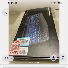 SABLUTE Large Print Backlit Wired USB Keyboard with Wrist Rest picture