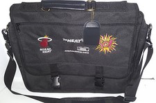 MIAMI HEAT MIAMI SOL WNBA Note Book Brief Case Lap Top Computer Bag Black Canvas picture
