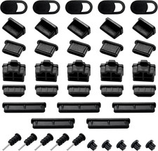 40PCS Silicone Anti-Dust Port Plugs – USB, USB-C, HDMI, RJ45, SD, Audio & Camera picture