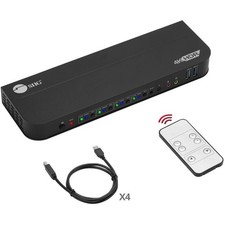 SIIG 4x1 DisplayPort 4K KVM USB 3.0 Switch with Remote Control picture